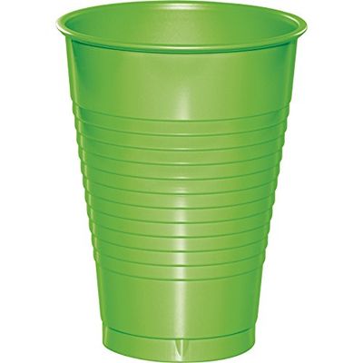 Club Pack of 240 Fresh Lime Green Disposable Plastic Drinking Party Tumbler Cups 12 oz