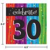 Club Pack of 192 Milestone Celebrations"Celebrate 30" Premium 3-Ply Disposable Lunch Napkins 6.5" view 2