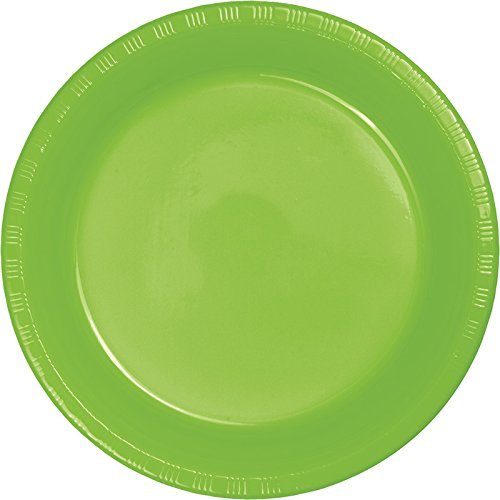 Club Pack of 240 Fresh Lime Green Disposable Plastic Party Banquet Plates 10.25"