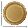 Club Pack of 240 Glittering Gold Disposable Paper Party Lunch Plates 7" view 2
