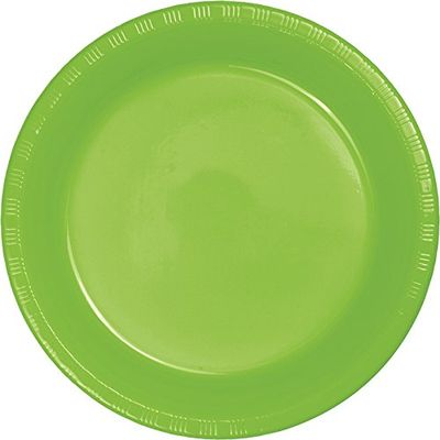 Club Pack of 240 Fresh Lime Green Disposable Plastic Party Dinner Plates 8.75"