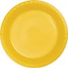Club Pack of 240 School Bus Yellow Disposable Plastic Party Banquet Plates 10.25" view 1