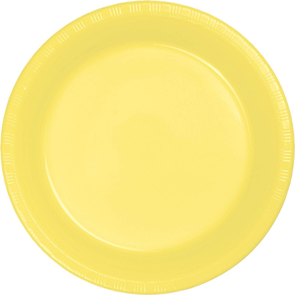 Club Pack of 240 Mimosa Yellow Disposable Plastic Party Banquet Dinner Plates 10.25"