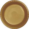 Club Pack of 240 Glittering Gold Disposable Plastic Party Banquet Dinner Plates 10.25" view 1