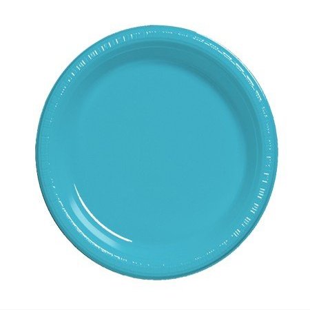 Club Pack of 240 Bermuda Blue Disposable Plastic Party Banquet Dinner Plates 10"
