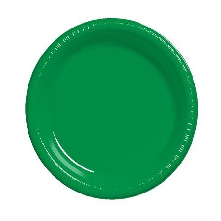Club Pack of 240 Emerald Green Disposable Plastic Party Banquet Dinner Plates 10"