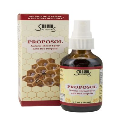 Salem Botanicals Proposol Natural Throat Spray with Bee Propolis - 2 fl oz (58 mL) - Supports Oral & Throat Health, Daily Mouth Care Spray