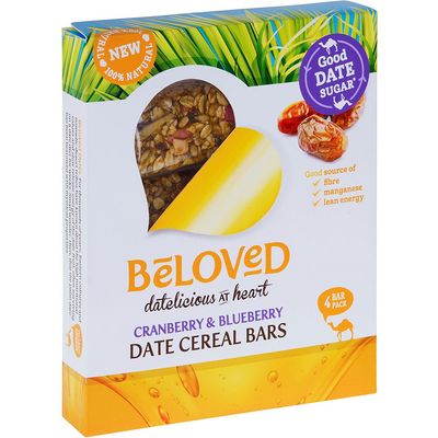 Beloved Cranberry & Blueberry Date Cereal Bars 35g (Pack of 24)