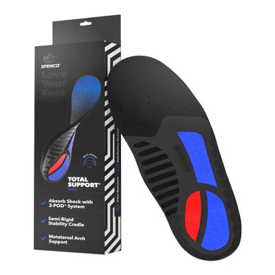 Spenco Total Support Max Shoe Insoles - Orthotic Metatarsal Arch Support Inserts - Absorbs Shock, Reduces Over-Pronation, Conforms to Foot Contours, Deep Heel Cupping Size 3