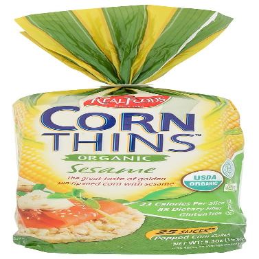 (10 Pack) - Real Foods Sesame Corn Thins| 150 g |10 Pack