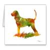 DJ Rogers Fine Art Black and Tan Coonhound - Set of 10 Note Cards With Envelopes view 1