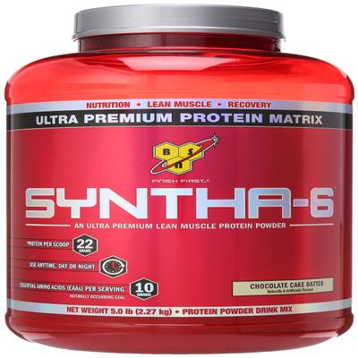 BSN Syntha-6 Protein Powder, Chocolate Cake Batter, 5 Pound