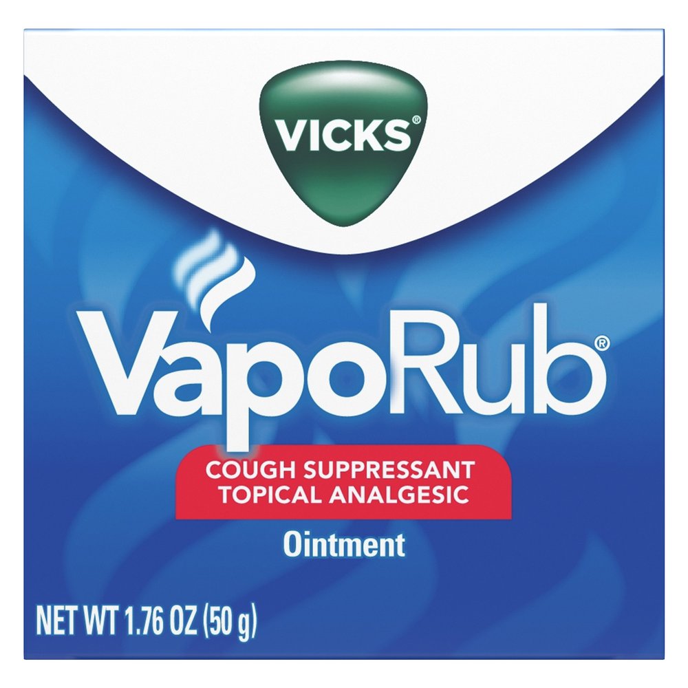 Vicks VapoRub Soothing Chest Rub Cough Suppressant Ointment 1.76 Oz