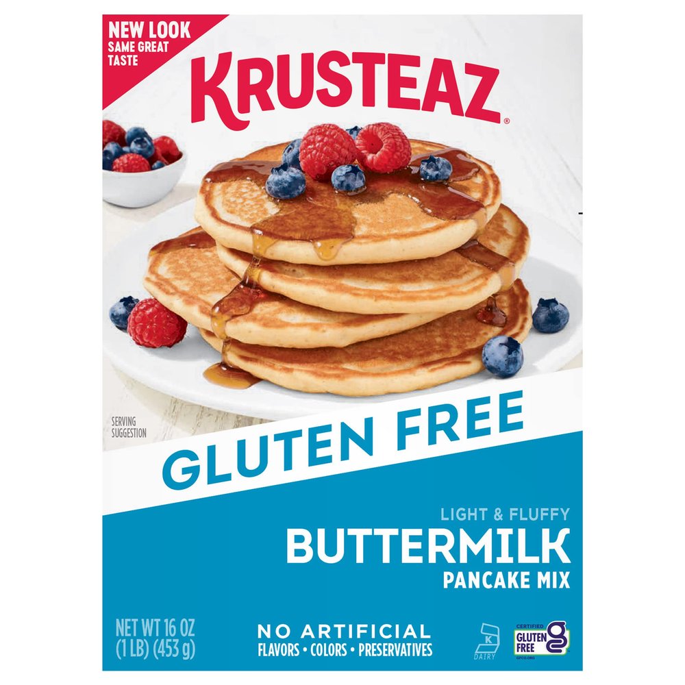 Krusteaz Gluten Free, Buttermilk Pancake Mix, Buttermilk 16 Ounce (Pack of 6)