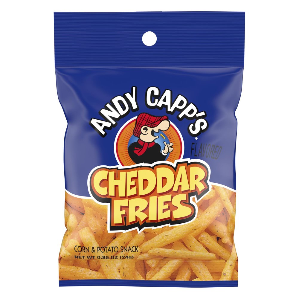 Andy Capp's Cheddar Flavored Fries, 0.85 oz, 72 Pack
