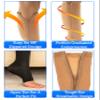 Zipper Compression Socks Supports Stockings Leg Open Toe 23-32mmHg Zipper (Regular, Black) view 2