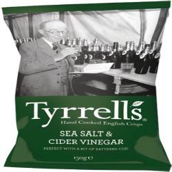 Tyrrells Sea Salted & Cider Vinegar Crisps 150G