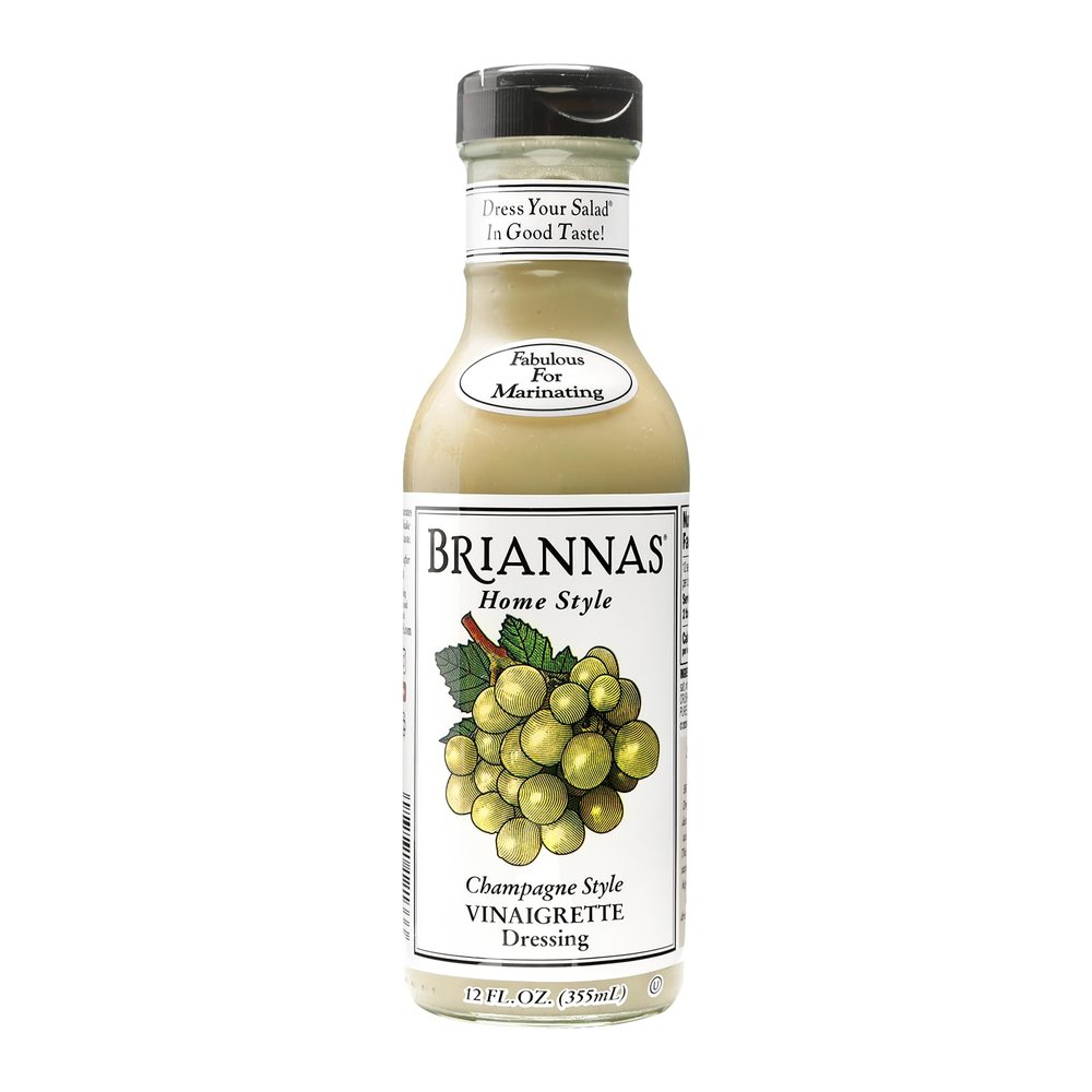 BRIANNAS - Home Style Champagne Vinaigrette Dressing Fine Salad Dressing made with Premium Ingredients - Gluten Free & Kosher Dressing - 12 oz. Bottle
