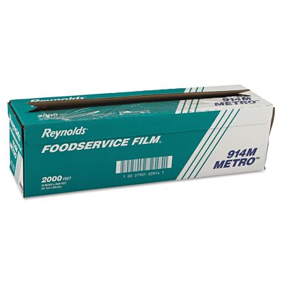 Reynolds Wrap 914M Metro Light-Duty PVC Film Roll w/Cutter Box, 18" x 2000ft, Clear