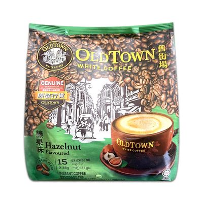OLD Town (3 in 1)- Taste Premix White Hazelnut Coffee-don't Need Creamer & Sugar-make Your Life Easier-(35g - 40g) /Sticks (Hazelnut)