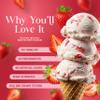 Triple Scoop - Premium Strawberry Ice Cream Mix For Ice Cream Maker. Simple, Easy, Delicious. From Gourmet Mix To Maker in 5 Minutes, Makes 2 Creamy Quarts, Made in USA (1 Pack, Strawberry) view 3