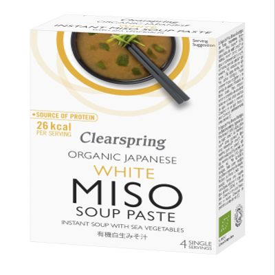 Clearspring Organic Instant White Miso Soup Paste 60g (Pack of 2)