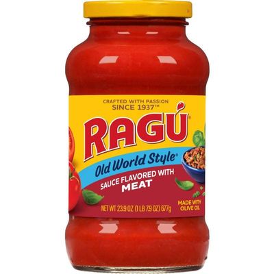 Ragu Old World Style Flavored with meat Pasta sauce. 23.9 oz pack of 4