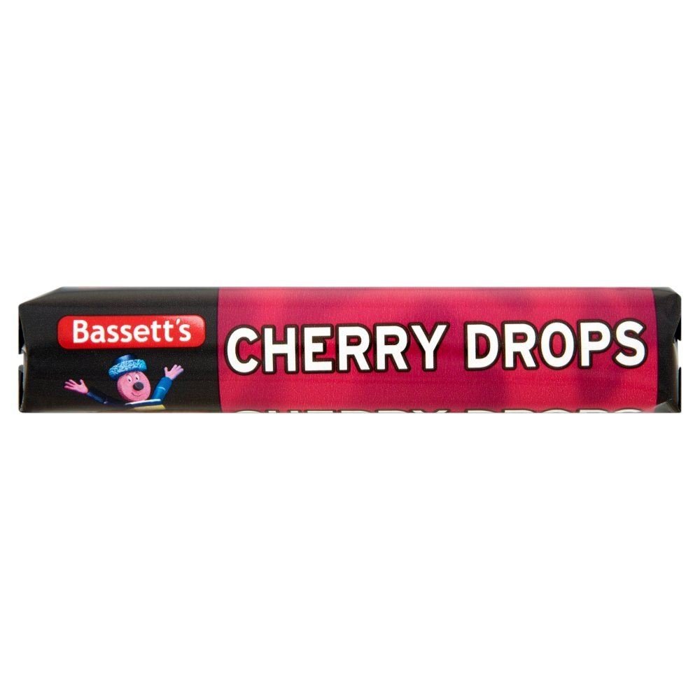 Bassett Cherry Drop - 40g - Pack of 12 (40g x 12 Rolls)