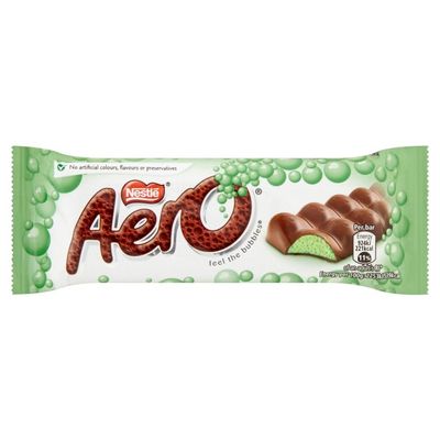 Aero Bubbly Mint Bar - 40g - Pack of 6 (40g x 6 Bars)