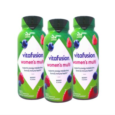 Vitafusion Women's Gummy Vitamins, Natural Berry Flavors, 150 Count (Pack of 3)