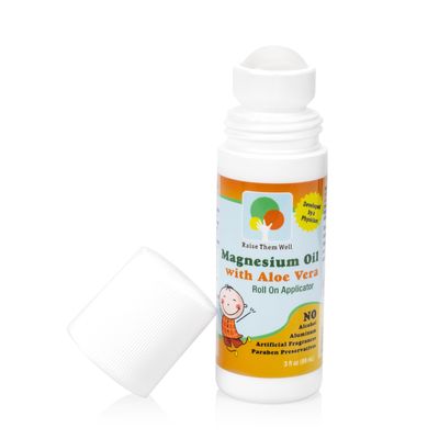 Magnesium Oil Roll-On for Kids with Aloe Vera for Muscle Relaxation & Joint Relief, Fast-Absorbing Topical, Soothing Formula for Sore Muscles, Tension & Cramps, Natural Calm Support, 3 fl oz