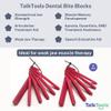 TalkTools Dental Bite Blocks | Therapy Tools to Improve Chewing and Biting Dental Bite Blocks Oral Opener Mouth Prop Dental Bite Blocks Safe for All Ages | Jaw Grading Bite Blocks | Set of 2 - Red view 2