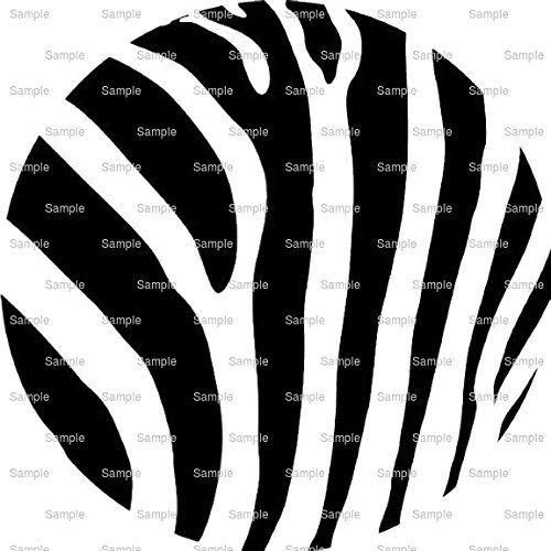 1/4 Sheet Cake - Zebra Print Design Birthday - Edible Cake or Cupcake Topper - D216