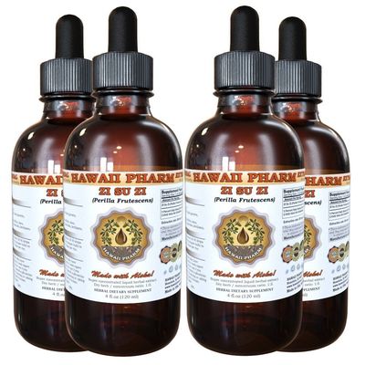 Zi Su Zi Tincture, Zi Su Zi, Perilla (Perilla Frutescens) Fruit Liquid Extract, Herbal Supplement 4x4 fl.oz
