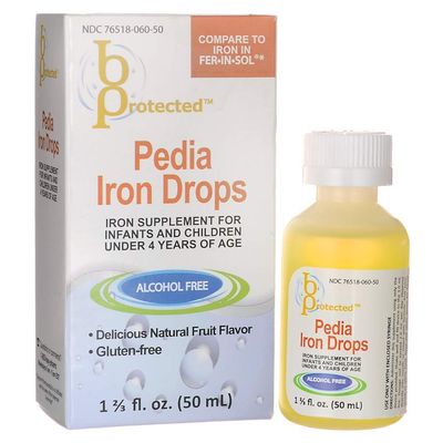 B Protected Pedia Iron Drops 1 2/3 fl Ounce (50 ml) Liquid