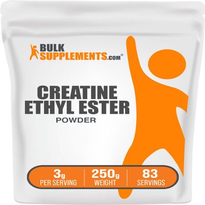 BulkSupplements.com Creatine Ethyl Ester HCl Powder - Creatine Supplement, Creatine Ethyl Ester Powder - Unflavored & Gluten Free, 3g per Serving, 250g (8.8 oz) (Pack of 1)