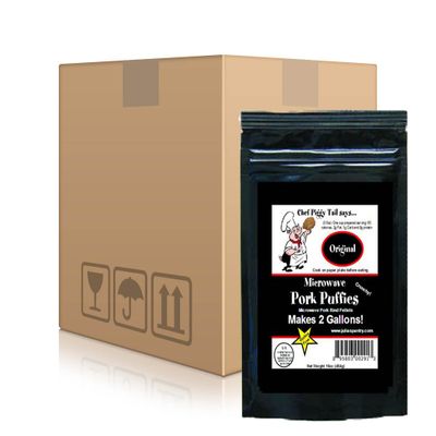 Microwave Pork Rinds Original Flavor Case of 6 -1 Lb. Pkgs