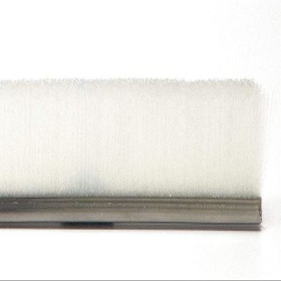 Tanis Brush MB760448 Strip Brush with 5/16" Type #7 Stainless Steel Backing, White Polyester Bristles, 48" Overall Length, 2" Trim Length, 0.012" Bristle Diameter