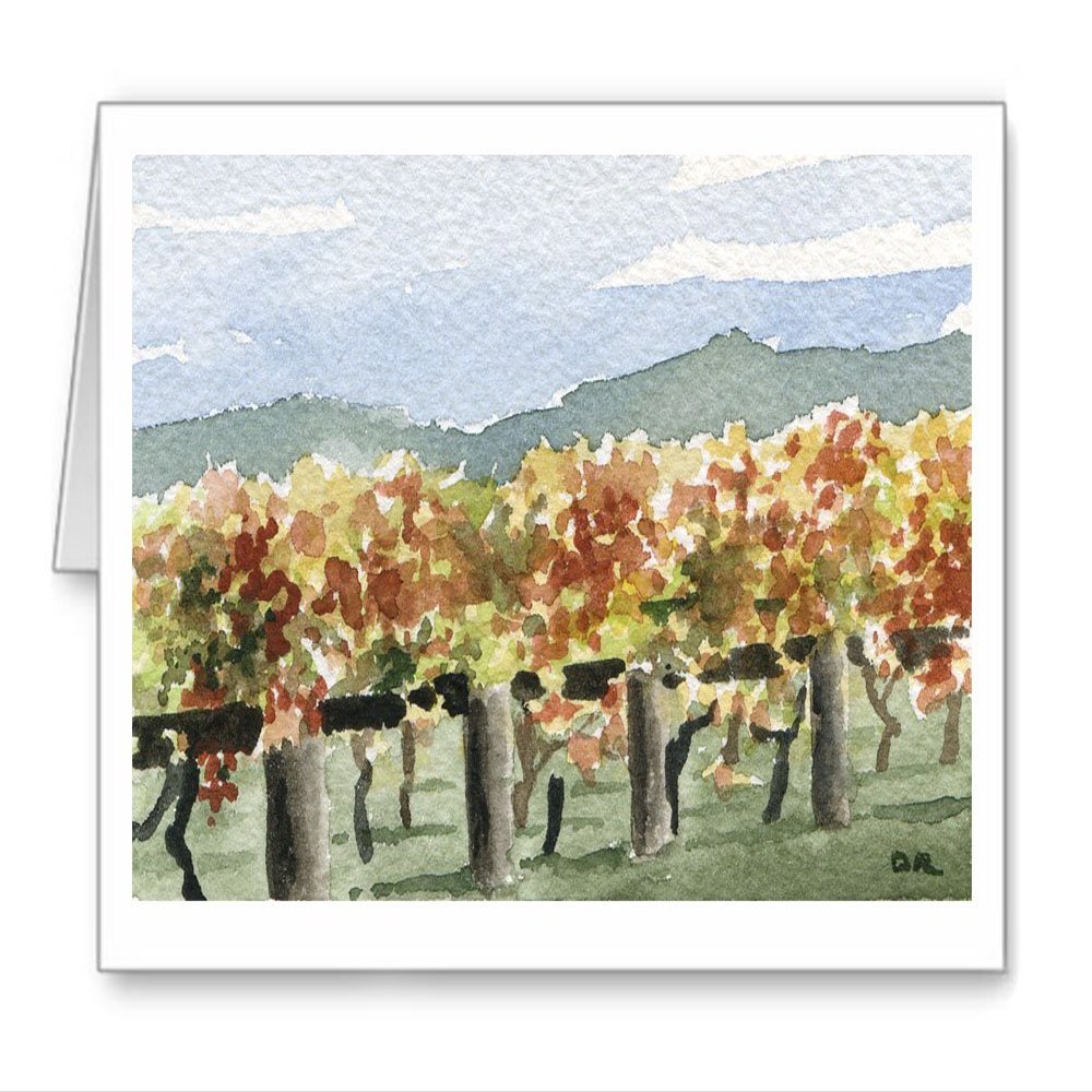 DJ Rogers Fine Art Vineyard - Set of 10 Note Cards With Envelopes