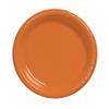 Club Pack of 240 Sunkissed Orange Disposable Plastic Party Lunch Plates 7" view 1