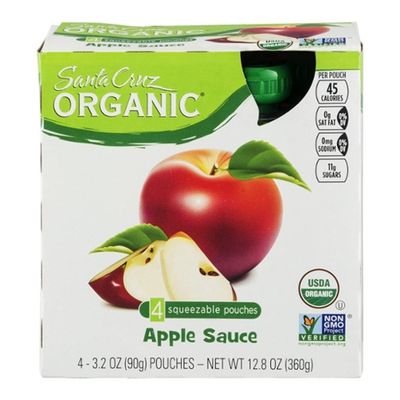 Santa Cruz Applesauce Pouch Reg 4pk Org