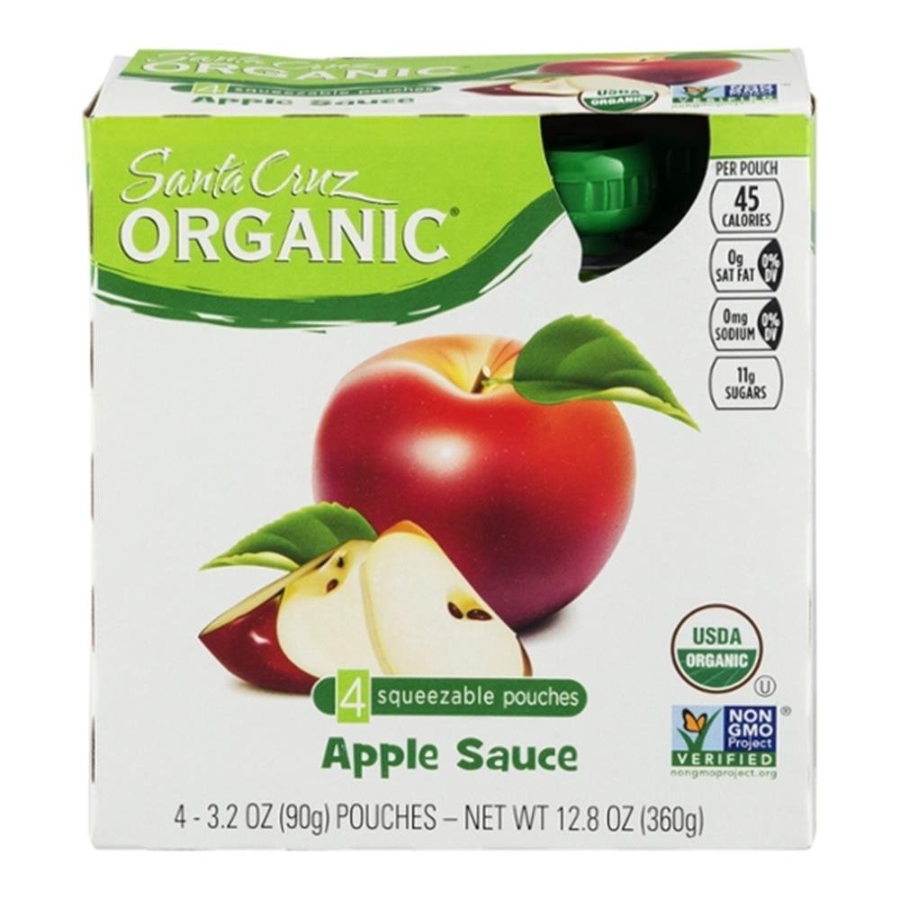 Santa Cruz Applesauce Pouch Reg 4pk Org