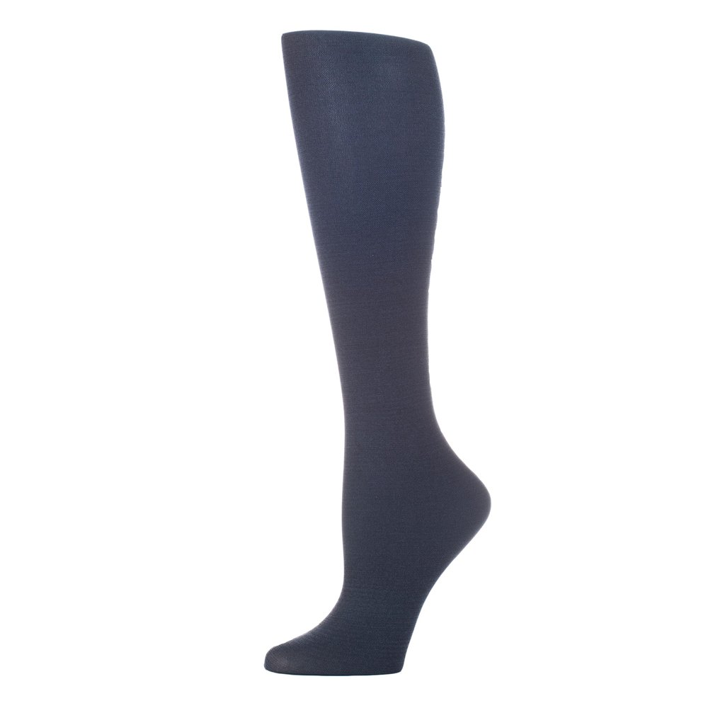 Celeste Stein Therapeutic Graduated Compression Socks, Navy, 15-20 mmHg Queen Plus Calf