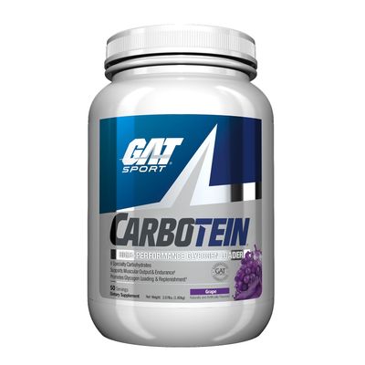 GAT SPORT Carbotein High-Performance Glycogen Loader, 50 Servings (Grape)
