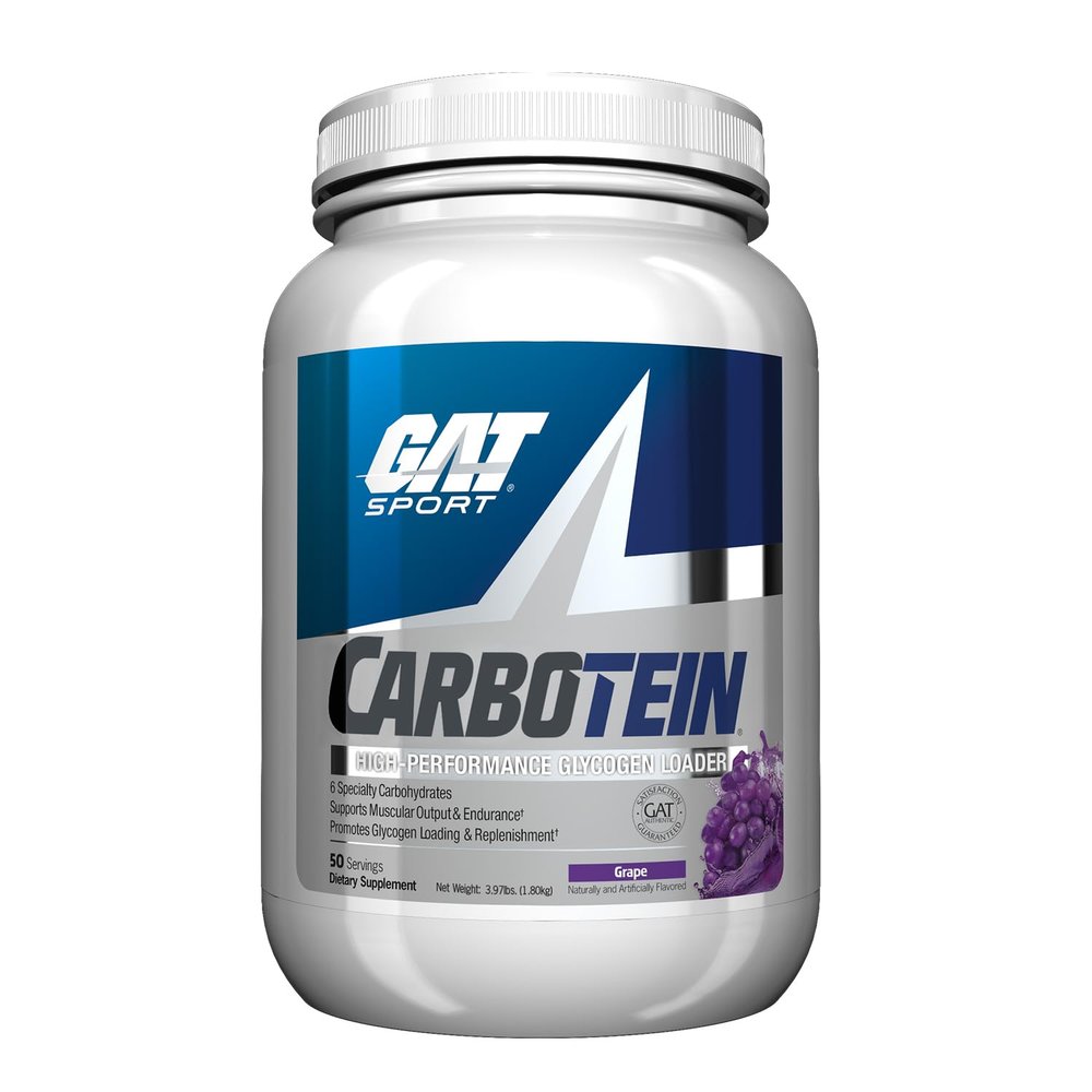 GAT SPORT Carbotein High-Performance Glycogen Loader, 50 Servings (Grape)