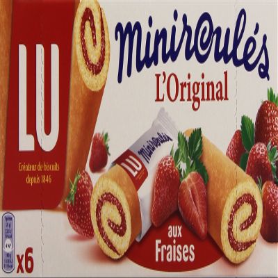 LU Mini Strawberry Rolls, 6 Count