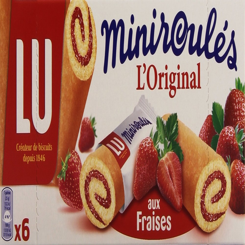 LU Mini Strawberry Rolls, 6 Count