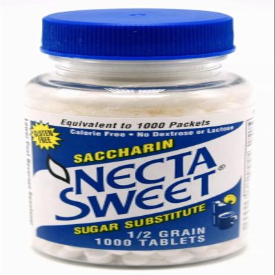 Necta Sweet Saccharin Sugar Substitute 0.5 grain Tablets - 1000 Each by Nsi Sweeteners Inc.
