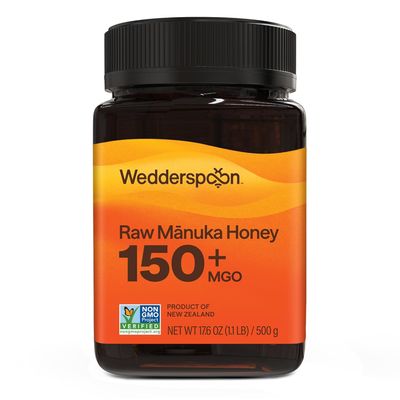 Wedderspoon Raw Premium Manuka Honey, 150+ MGO, 17.6 Oz, Unpasteurized, Genuine New Zealand Honey, Traceable from Our Hives to Your Home