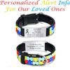 A & L Engraving Custom Engraved Autism Medical Alert Bracelet  Personalized ID Band with Emergency ICE Info - Ships from USA view 2